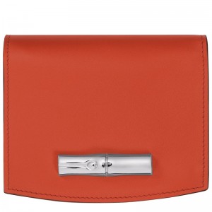 long champ Le Roseau Leather Női Pénztárca Paprika | HUJP8564