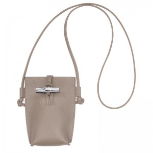 long champ Le Roseau Leather Női Tok Clay | HUNW8608