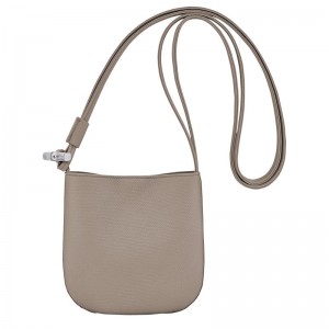 long champ Le Roseau S Leather Női Crossbody Táska Clay | HUXY8965