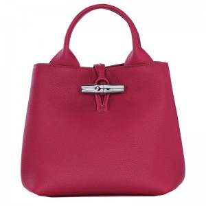 long champ Le Roseau S Leather Női Kézitáska Beetroot | HUQM9100