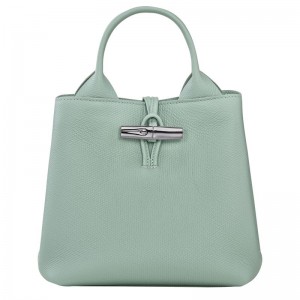 long champ Le Roseau S Leather Női Kézitáska Celadon | HURV9097