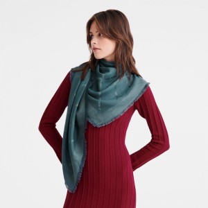 long champ Le Roseau Shawl Silk Blend Férfi Stoles Cedar | HURV7069