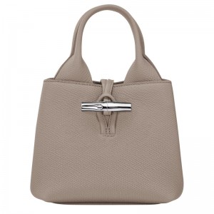 long champ Le Roseau XS Handbag Leather Női Mini Táskák Clay | HUJP9325