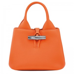 long champ Le Roseau XS Handbag Leather Női Mini Táskák Narancssárga | HUHA9324