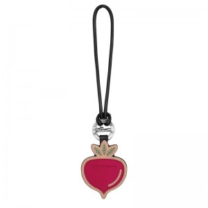 long champ Longcharm Leather Női Kulcstartók Beetroot | HUNW8348