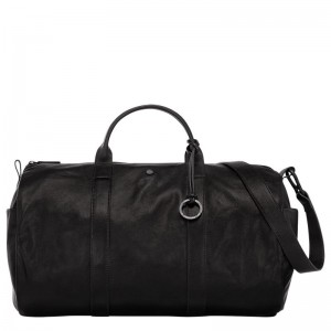 long champ Parisis S Duffle bag Leather Női Utazótáskák Fekete | HUGS8335