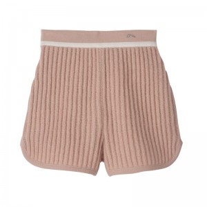 long champ Short Knit Női Nadrág Nude | HULI7819