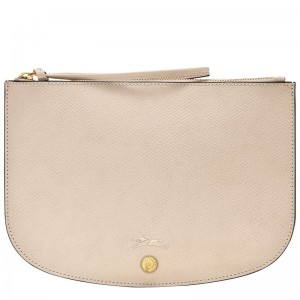 long champ Épure Leather Női Pouches Paper | HUSG8696