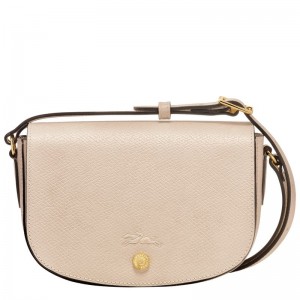 long champ Épure S Leather Női Crossbody Táska Paper | HUDF8984