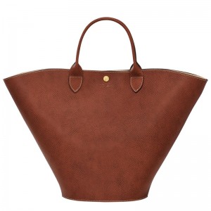 long champ Épure XL Tote Leather Női Kézitáska Barna | HUPJ9143