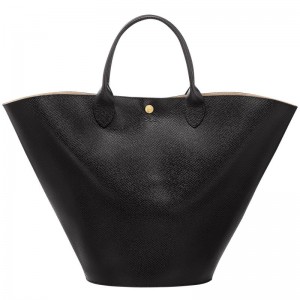 long champ Épure XL Tote Leather Női Kézitáska Fekete | HUAH9142