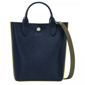 long champ Épure XS Tote Leather Női Kézitáska Sötétkék | HUCT9183