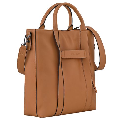 long champ 3D L Tote Leather Férfi Kézitáska Natural | HUKO7454