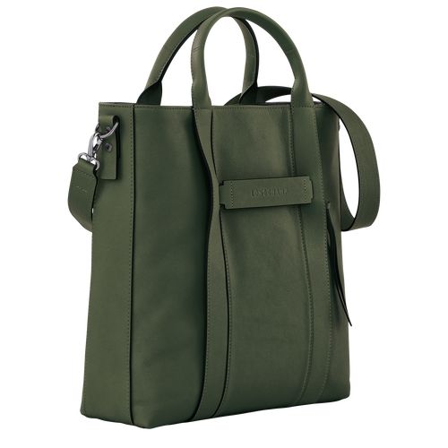 long champ 3D L Tote Leather Férfi Kézitáska Khaki | HUJP7453