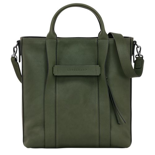 long champ 3D L Tote Leather Férfi Kézitáska Khaki | HUJP7453