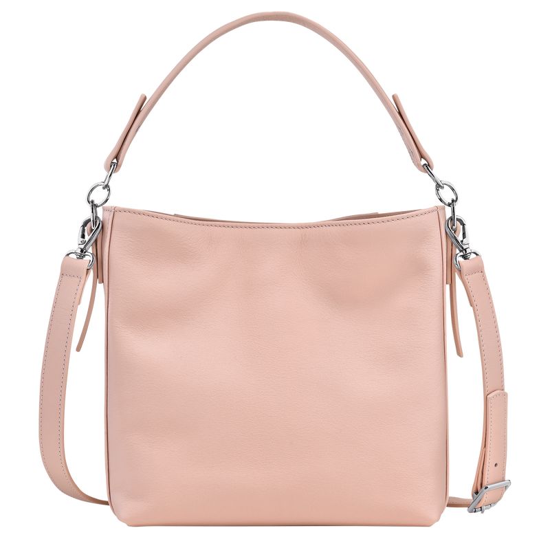 long champ 3D S Leather Női Crossbody Táska Nude | HUWN8995