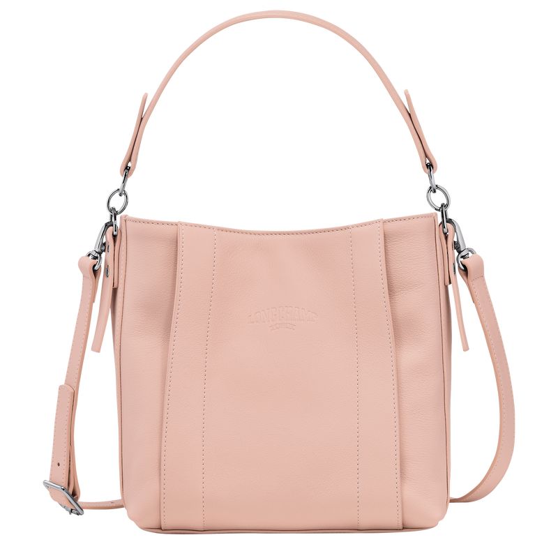 long champ 3D S Leather Női Crossbody Táska Nude | HUWN8995