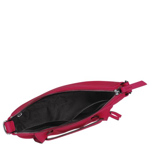 long champ 3D S Leather Női Crossbody Táska Magenta | HUZU8912