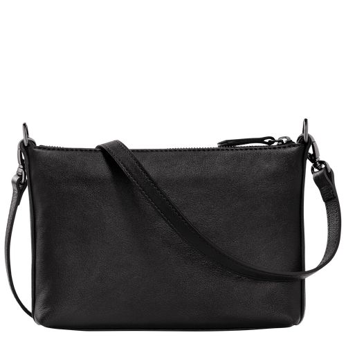 long champ 3D S Leather Női Crossbody Táska Fekete | HUHA8908