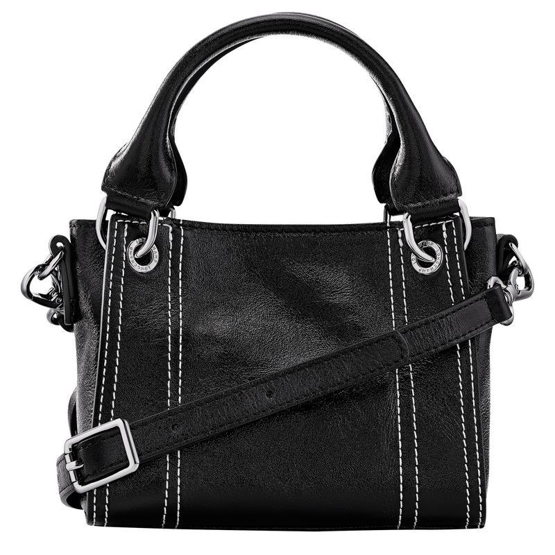 long champ 3D XS Handbag Leather Női Mini Táskák Fekete | HUOK9369