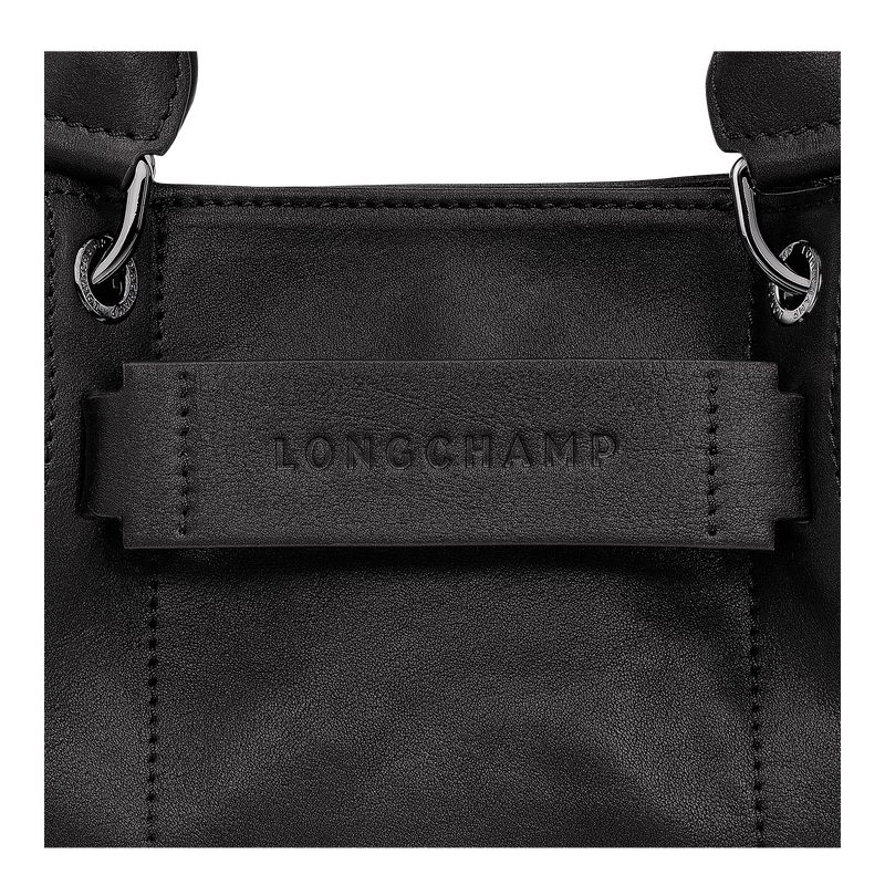 long champ 3D XS Leather Női Kézitáska Fekete | HUMQ9126