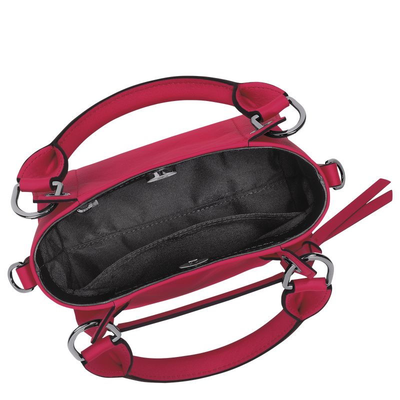 long champ 3D XS Leather Női Kézitáska Magenta | HUBE9129