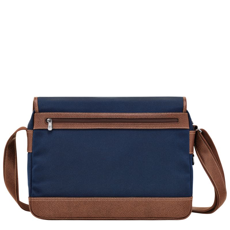 long champ Boxford L Recycled canvas Férfi Crossbody Táska Kék | HUTC7597