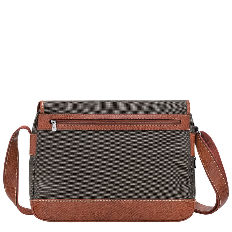 long champ Boxford L Recycled canvas Férfi Crossbody Táska Barna | HUOK7584