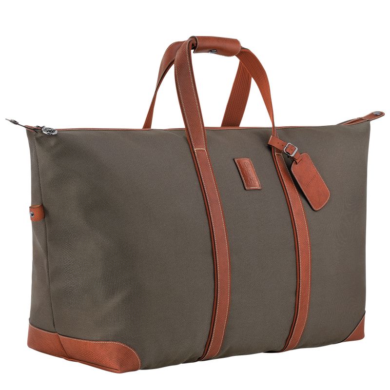 long champ Boxford L Recycled canvas Férfi Utazótáskák Barna | HUYX7234