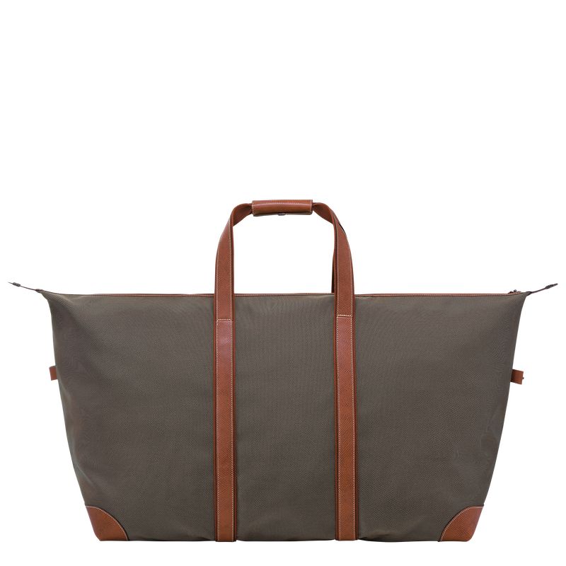 long champ Boxford L Recycled canvas Férfi Utazótáskák Barna | HUYX7234