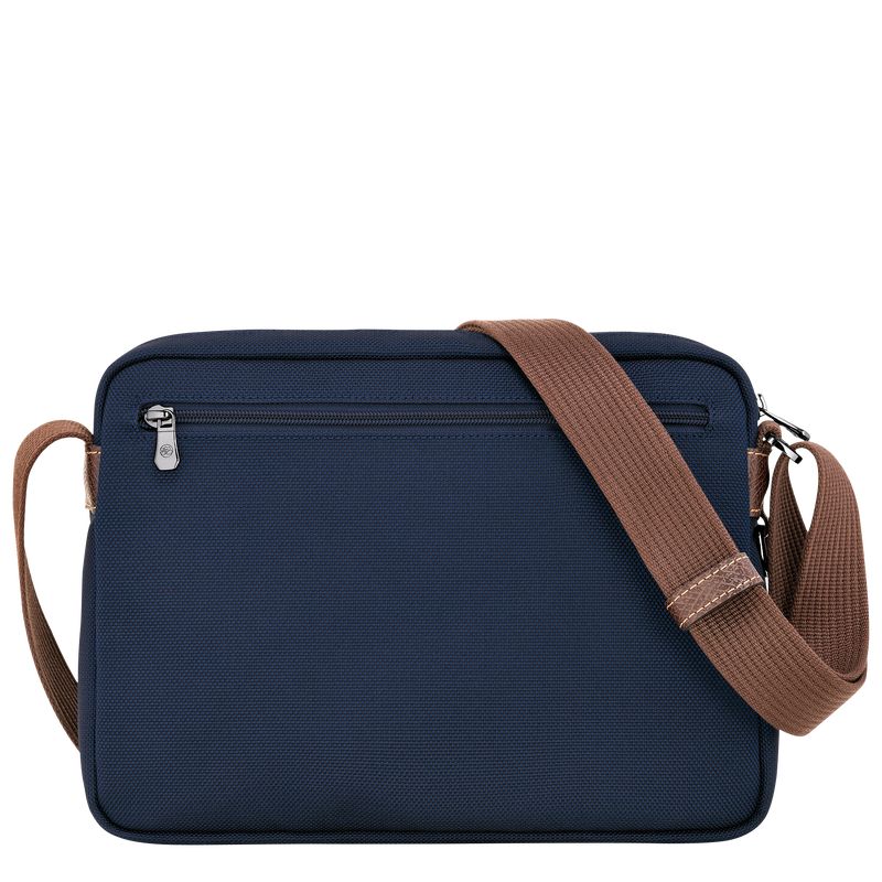 long champ Boxford M Camera Recycled canvas Férfi Crossbody Táska Kék | HUEB7595