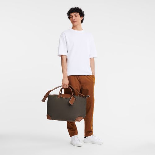 long champ Boxford S Recycled canvas Férfi Utazótáskák Barna | HUOK7220