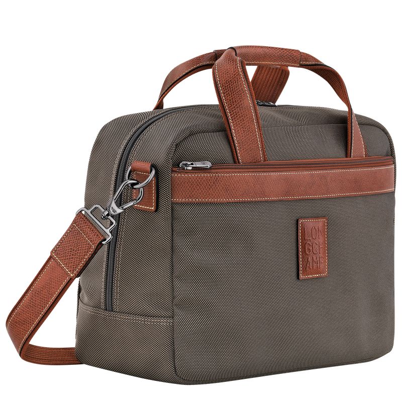 long champ Boxford S Recycled canvas Női Utazótáskák Barna | HUIL8328