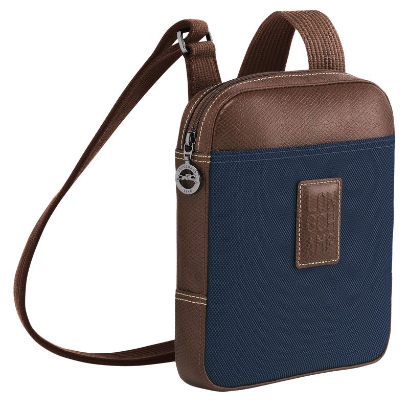 long champ Boxford XS Recycled canvas Férfi Crossbody Táska Kék | HUUZ7599