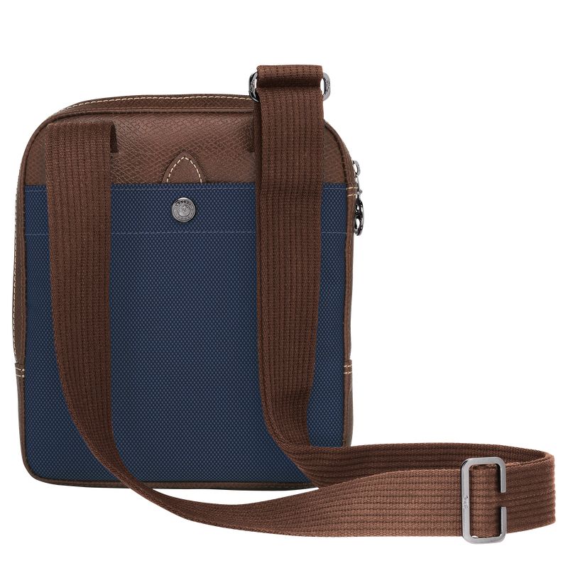 long champ Boxford XS Recycled canvas Férfi Crossbody Táska Kék | HUUZ7599