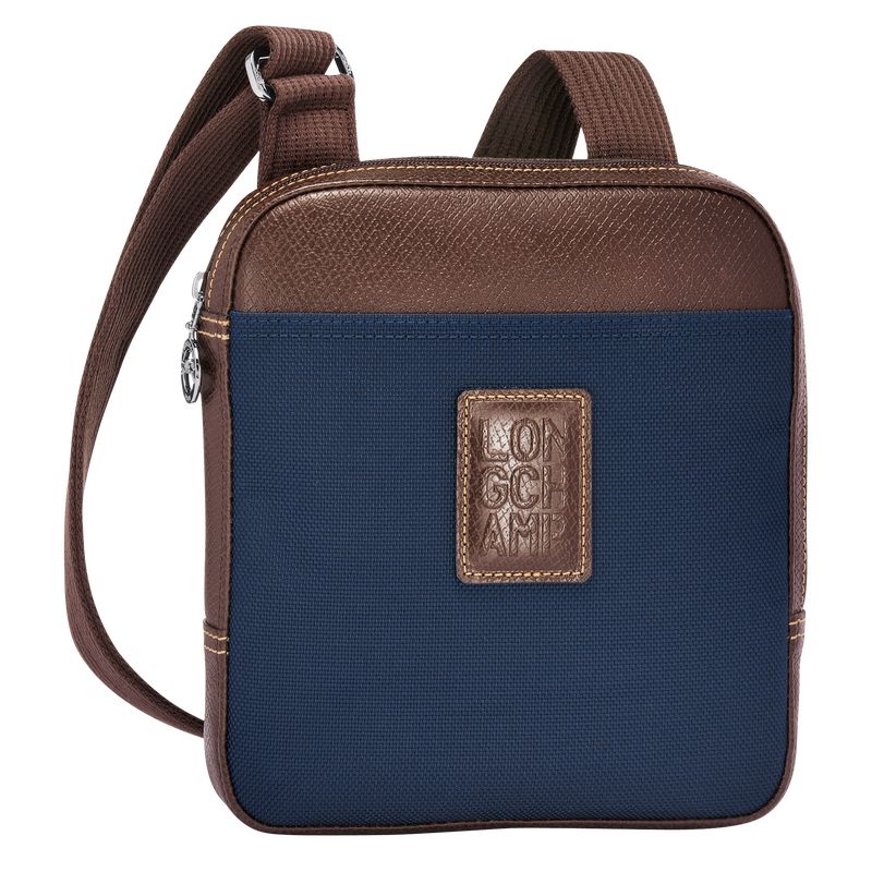 long champ Boxford XS Recycled canvas Férfi Crossbody Táska Kék | HUUZ7599