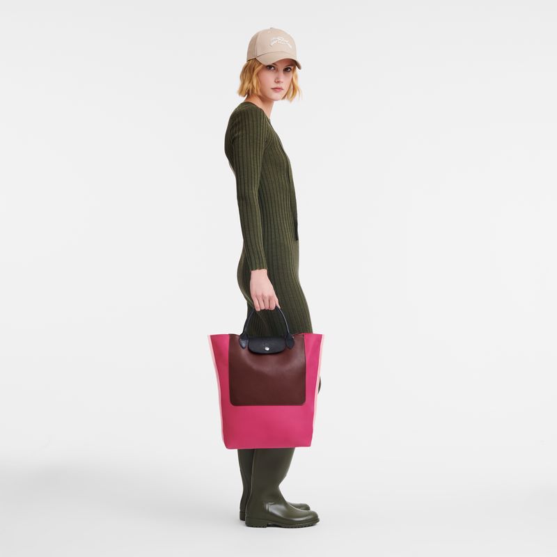 long champ Cabas M Tote Canvas Női Kézitáska Magenta | HUBE9181