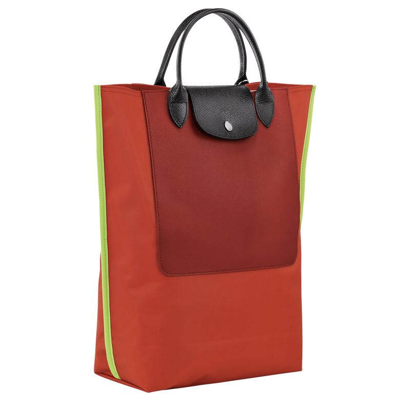 long champ Cabas M Tote Canvas Női Kézitáska Paprika | HUNW9180