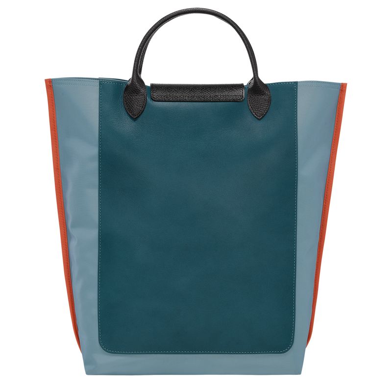 long champ Cabas M Tote Canvas Női Kézitáska Kék | HUMQ9179