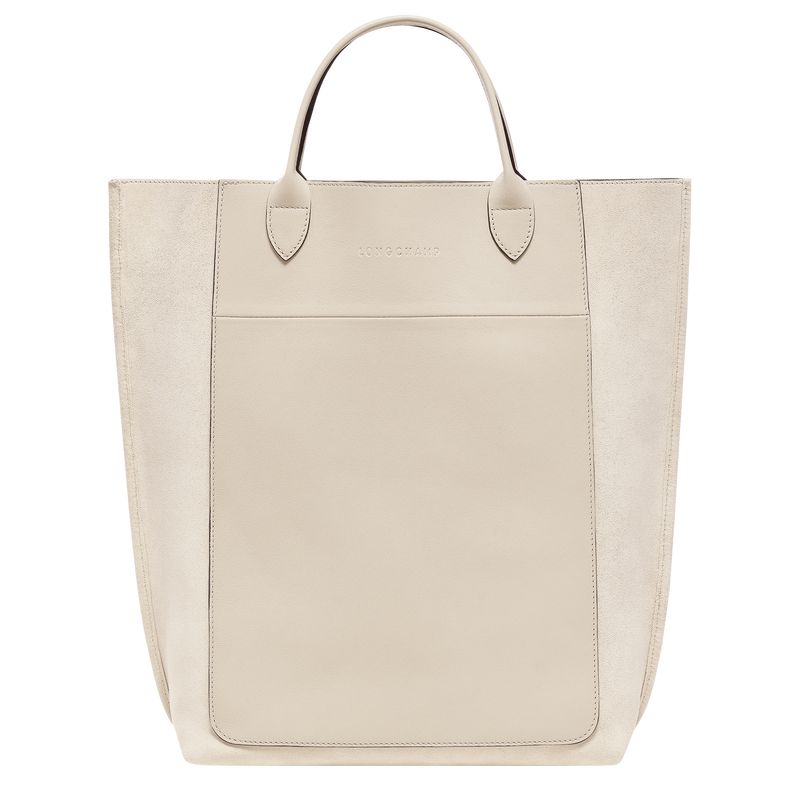 long champ Cabas M Tote Leather Női Kézitáska Linen | HUDF9192