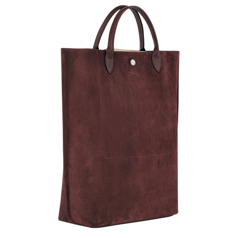 long champ Cabas M Tote Leather Női Kézitáska Bordó | HUFD9191