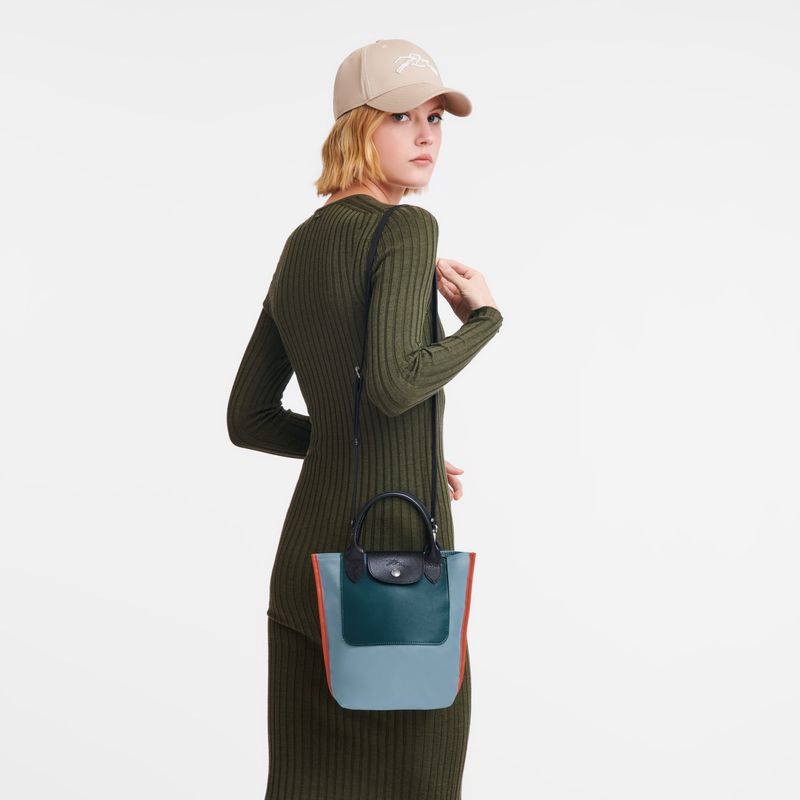 long champ Cabas XS Tote Canvas Női Kézitáska Kék | HUZU9172