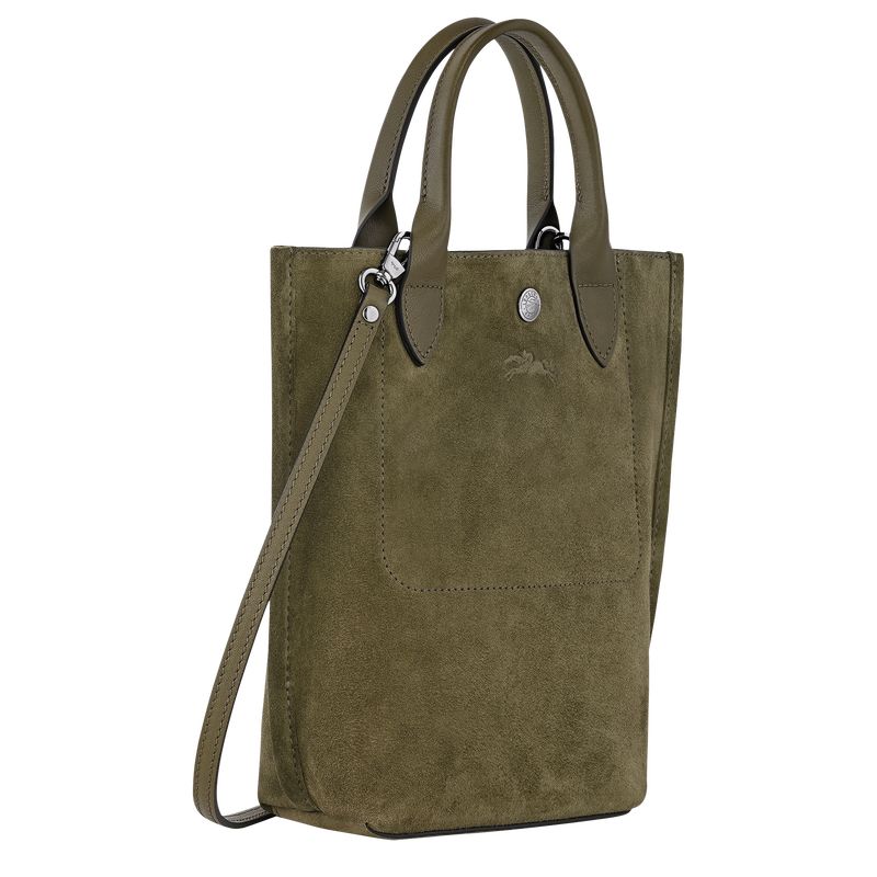 long champ Cabas XS Tote Leather Női Mini Táskák Khaki | HUMQ9386