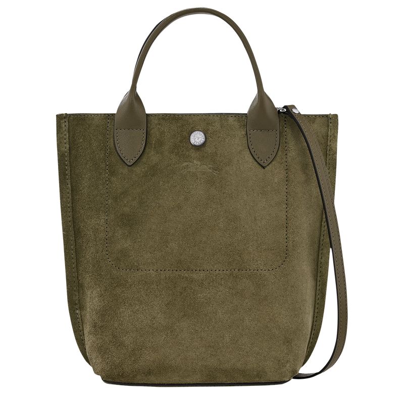 long champ Cabas XS Tote Leather Női Mini Táskák Khaki | HUMQ9386