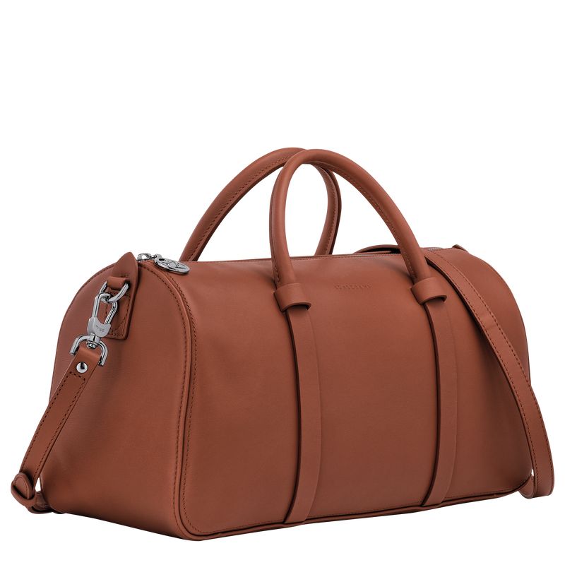 long champ Daylong L Leather Női Kézitáska Cognac | HUDF9140