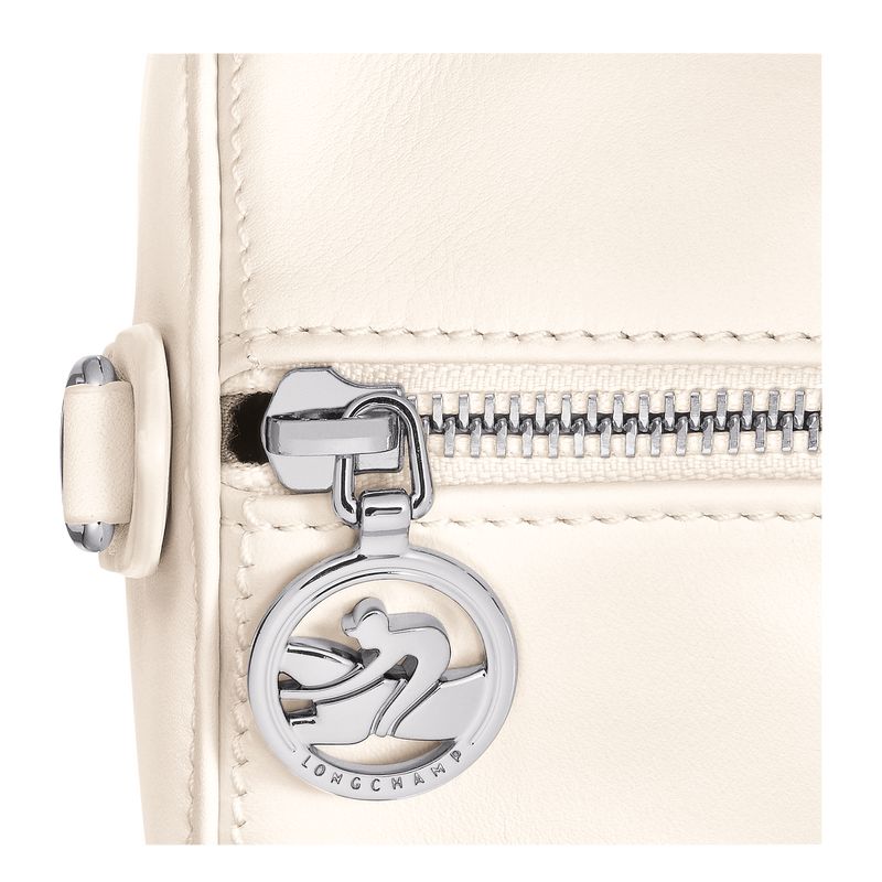 long champ Daylong M Leather Női Kézitáska Ecru | HUJP9136