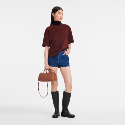 long champ Daylong M Leather Női Kézitáska Cognac | HUJP9032