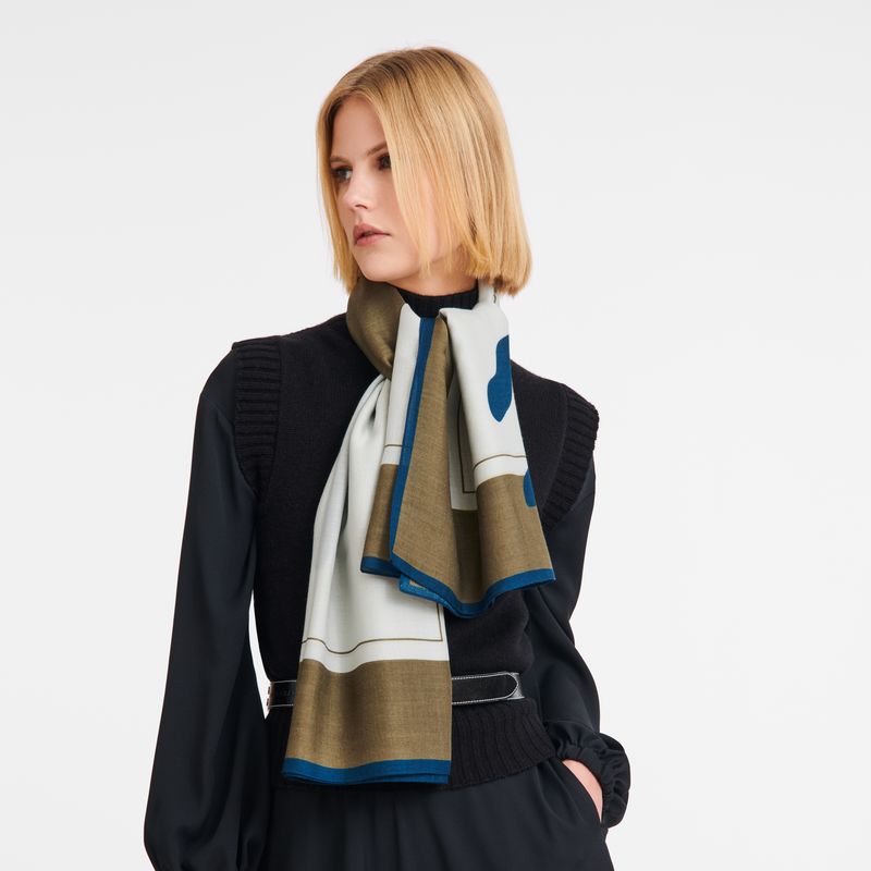 long champ Esquisse Shawl Wool blend Női Stoles Szürke | HUIL8068