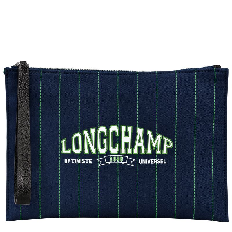 long champ Essential Canvas Női Pouches Sötétkék | HUBE8713