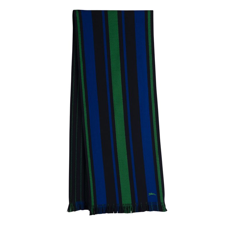 long champ Essential University Scarf Wool Női Stoles Sötétkék | HUUZ8067